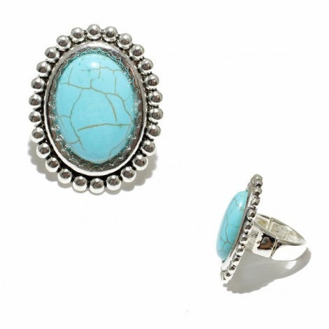 Jewelry Turquoise Western Stretch Ring AR0450