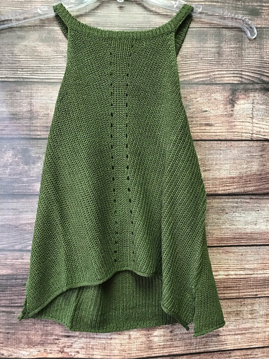 Shirts Women’s Knitted Tank Top Olive Green and Gold Colors  49_3235