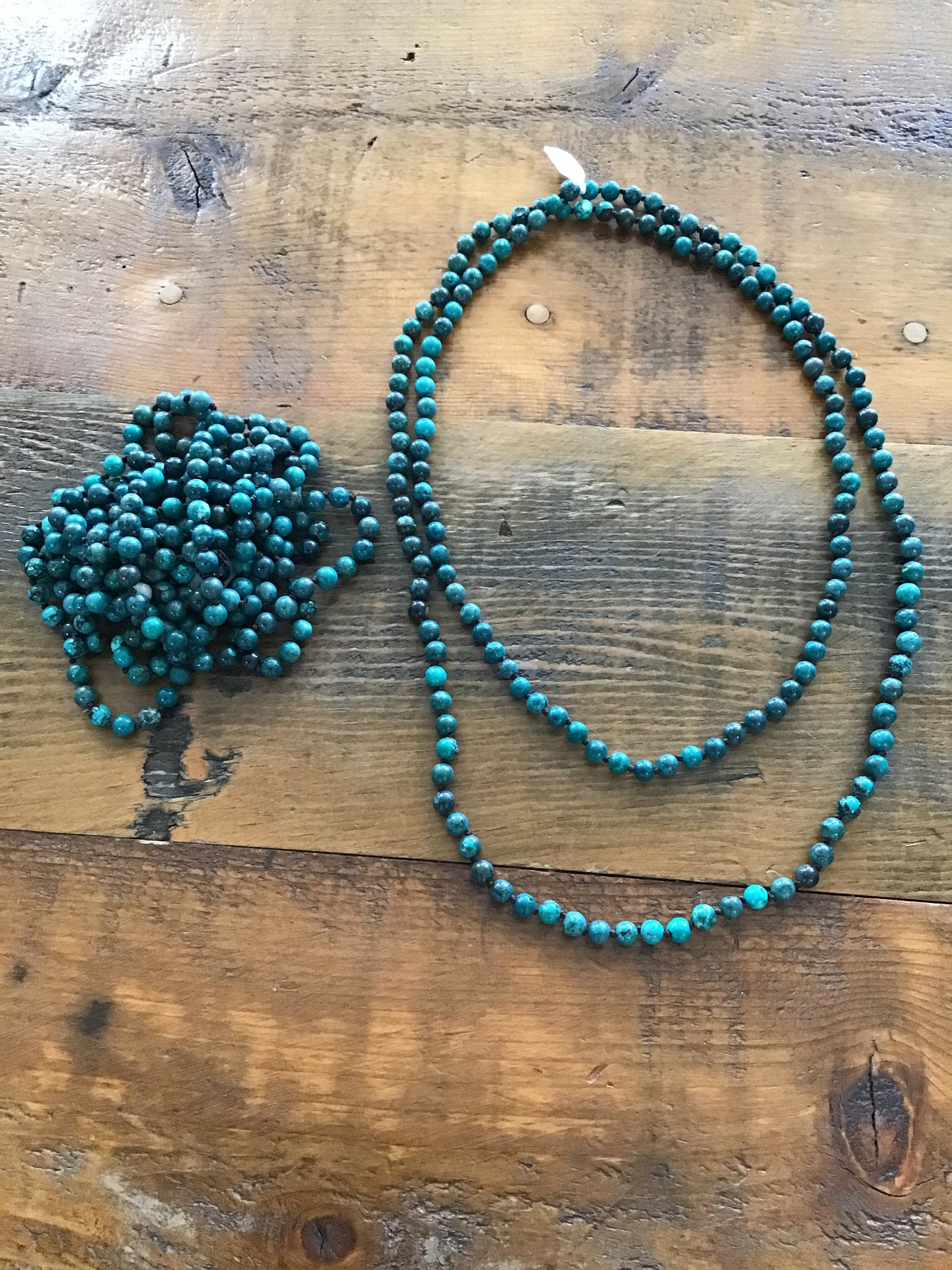Turquoise stone necklace various lengths 33"- 34"-60"