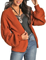 Outerwear Women’s L/S Rust Knit Cardigan 46-1159