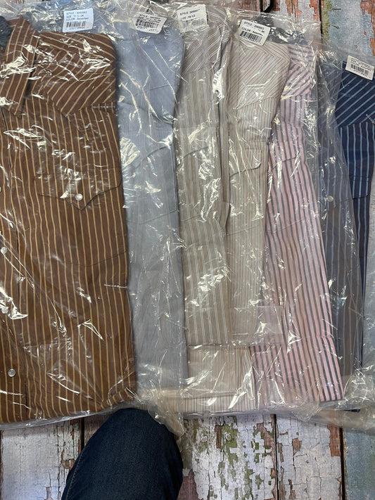Shirts Men’s Long Sleeve Panhandle Stripe Snap 30S0003 30X0003