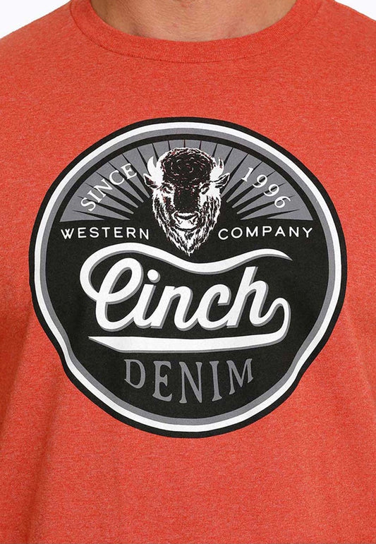 Shirt Men’s Cinch Heather Orange Shirt MTT1690544