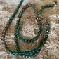 Single strand beaded necklace N1058BLUE