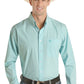 Shirt Men’s Panhandle Turquoise Linen Look PSMSODR0MF