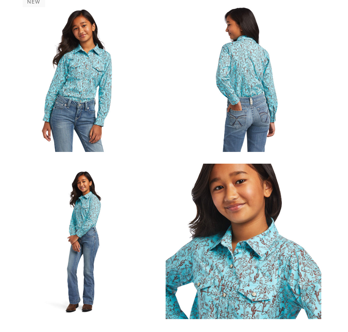 Shirts Kid’s Ariat Real Bucking Bronco Shirt 10040631