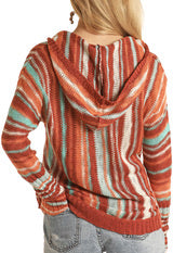 Outerwear Women’s L/S Stripe Knit Hoodie 48H1153 48H1196