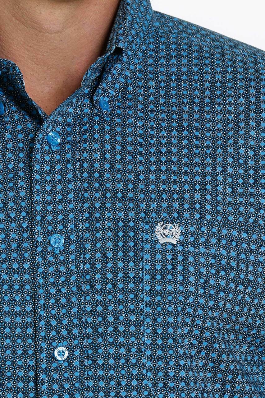 Shirts Men’s Cinch Long Sleeve Blue Burst Pattern MTW1105251