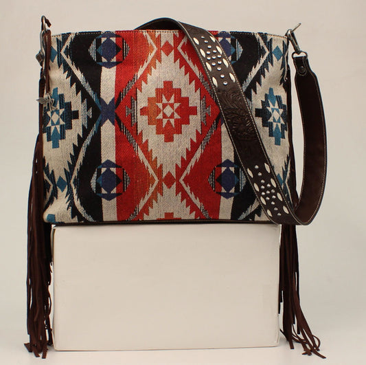 D330002097 Details Angel Ranch Conceal Carry Messenger Bag : 11 x 1-7/8 x 9-1/2 Python Print Bottom Floral Embossed Flap Over Antique Nail Heads Interior: 2 Cell Pouches and 1 Zippered Pouch Adjustable Strap