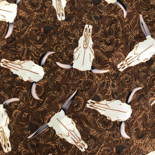 Wild Rag 1313-D Brown Skulls