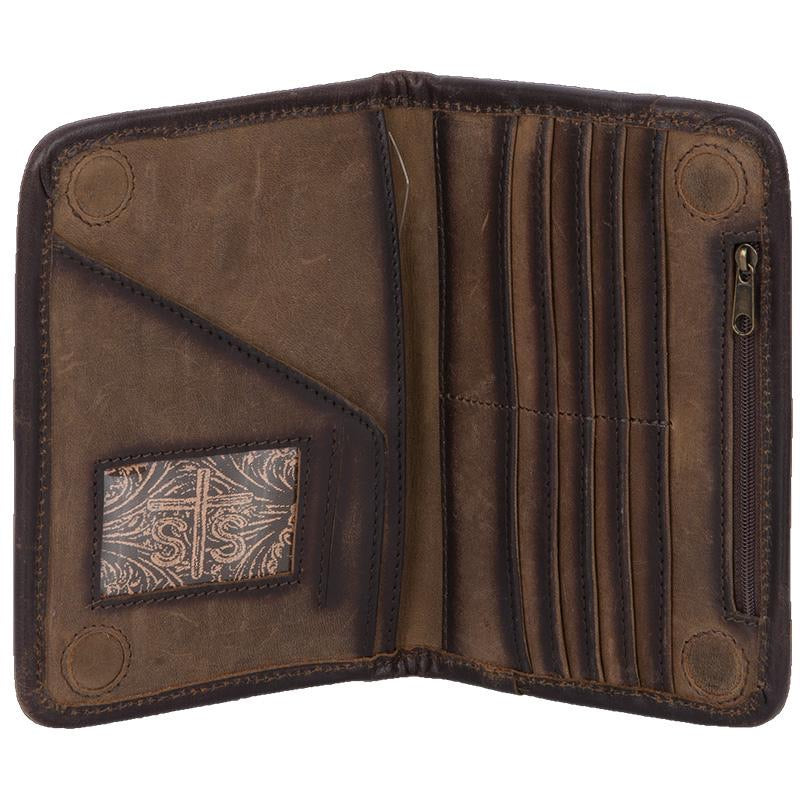 Purses Wallets STS Ranchwear Diamond Cowhide Magnetic Wallet STS37074