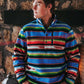 Outerwear Men’s Quincey Fleece Pull Over Multi Stripe STS 2739