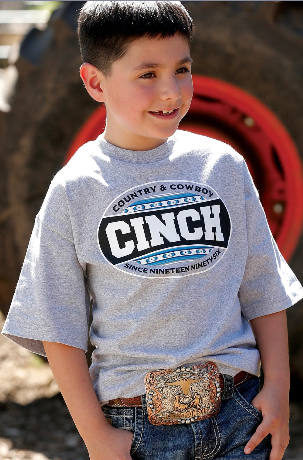 Shirts Kid’s Cinch Heather Gray Tee MTT7670117