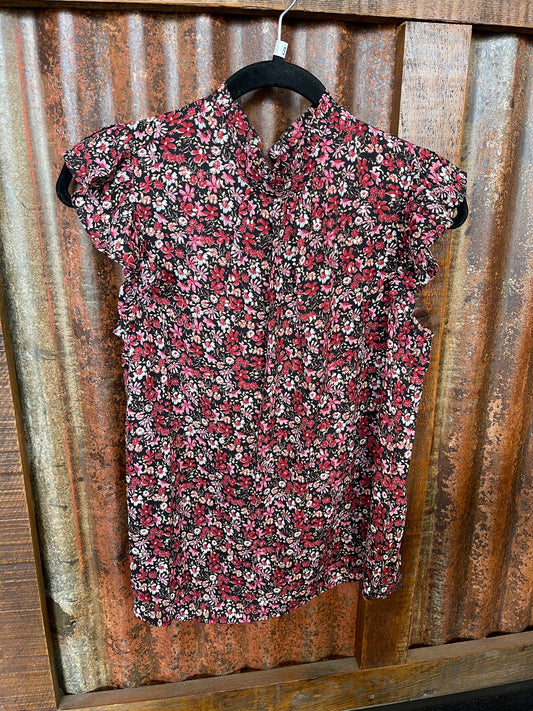 Women’s burgundy floral shirt 31652-6 shirts