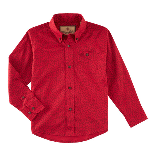 Shirts Boys Wrangler Long Sleeve Button Red Print 112318974