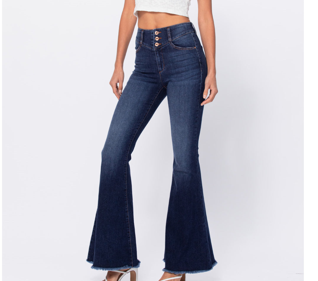 Women’s Jeans Jeans Women’s High Rise Flare Dark Denim