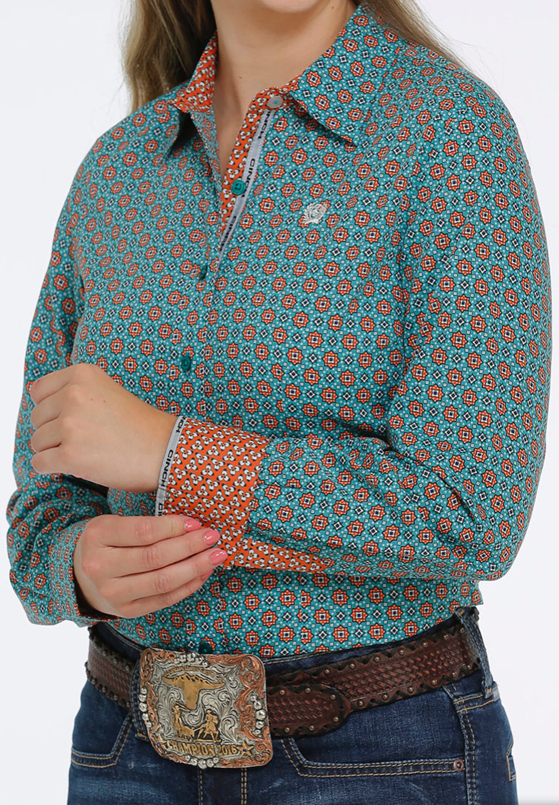 Shirts Women’s Cinch Long Sleeve Button Up MSW9165024