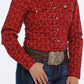 Shirts Women’s Cinch Red Snap Up