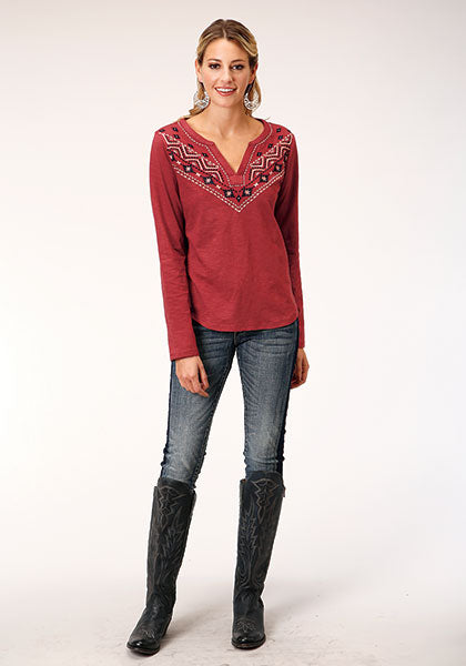 Shirts Women’s Long Sleeve Tee Embroidery 03-038-0513-7055