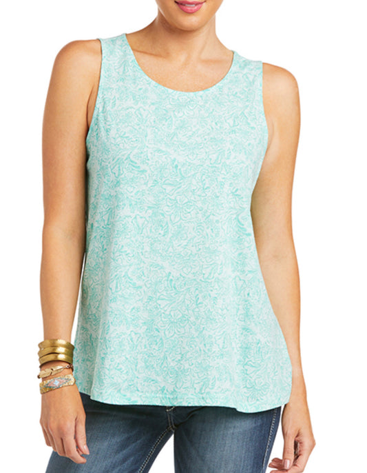 Shirts Women’s Ariat Floral Tank— Blue 10036159