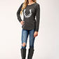 Shirts Women’s Roper Floral Horse Shoe Long Sleeve Graphic