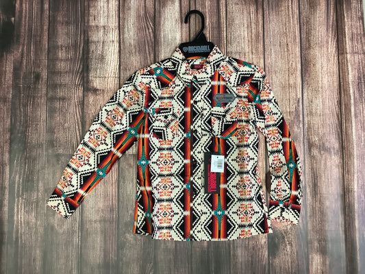 Shirts Kids Girls Rock and Roll Geo Stripe Snap Up RRGSOSRZOZ