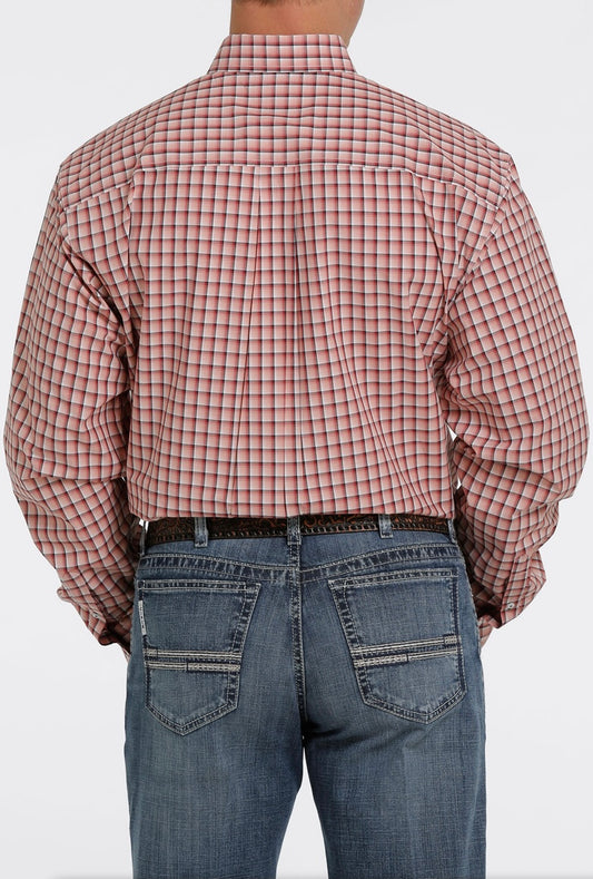 Shirts Men's Cinch MTW1105356 Pink Plaid