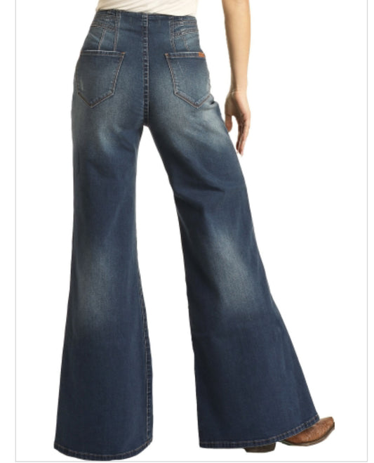 Women’s High Rise Palazzo Flare Jeans WHF3529