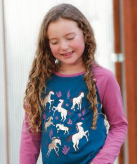 Shirts Girl’s Raglan Tee Cruel Teal CTK3550007