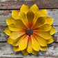 Metal yellow flower home decor