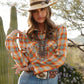 Shirts Women’s Cruel Denim Green and Orange Multi Snap CTW7383002