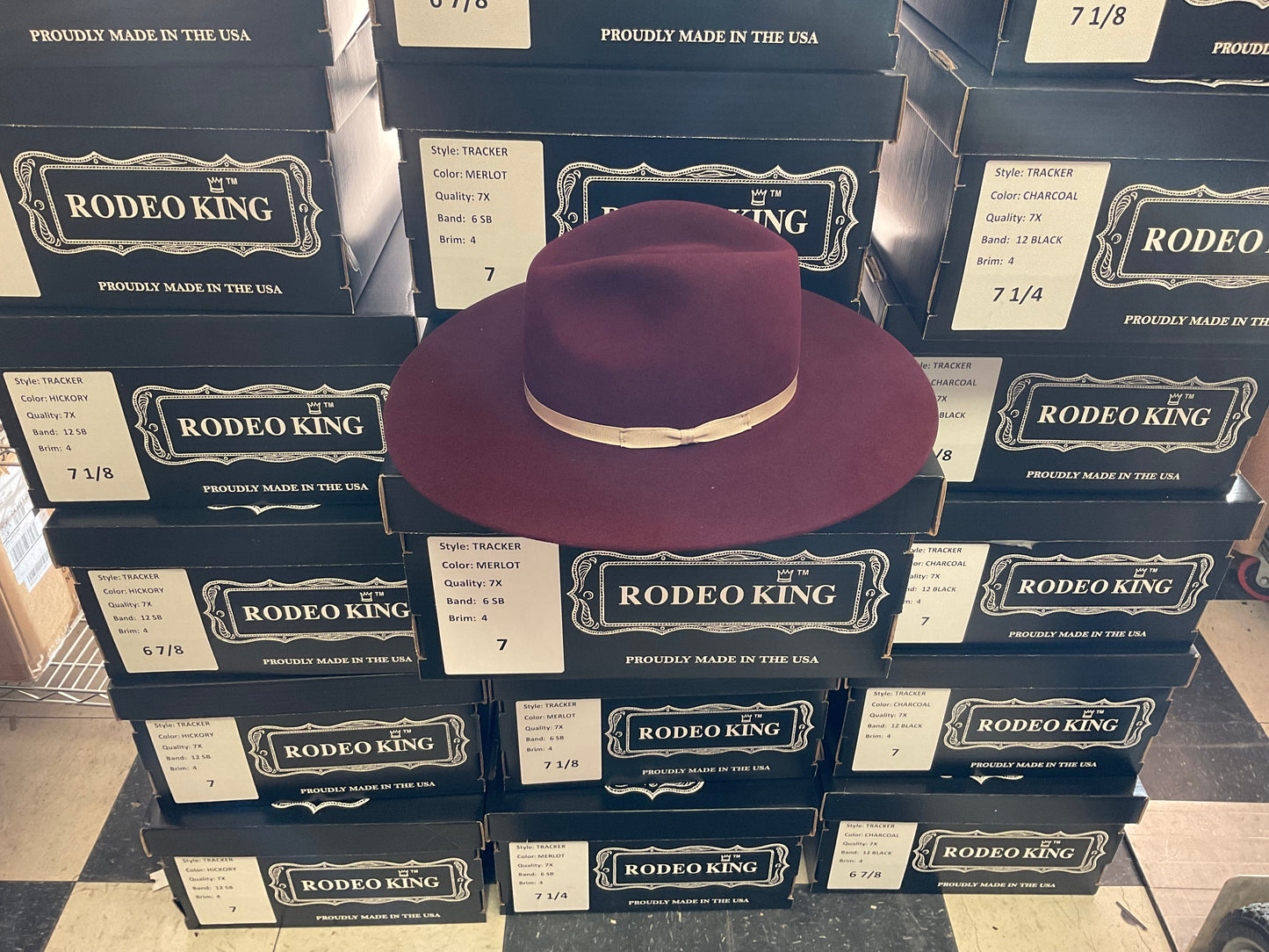 Felt Hats Rodeo King Tracker Merlot