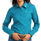 Shirts Women’s Ariat Team Kirby Long Sleeve Button Down Ariel Geo Print 10039455