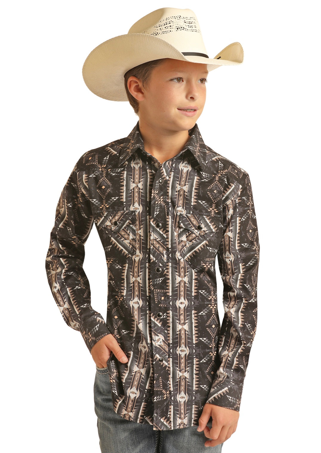 Shirts Kid’s Long Sleeve Snap RRBS2SRZ7H