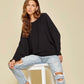Womens Shirt Batwing Black, Mauve, Beige Sweater 3-158-1P