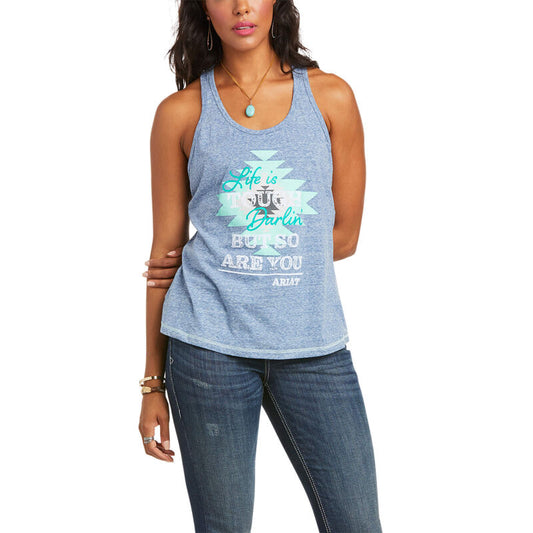 Shirts Women’s Ariat Tough Girl Tank— Heather Blue 10036155