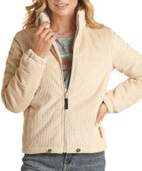 Outerwear Women’s blue Corduroy Puffer Jacket PRWO92RZYJ Powder River