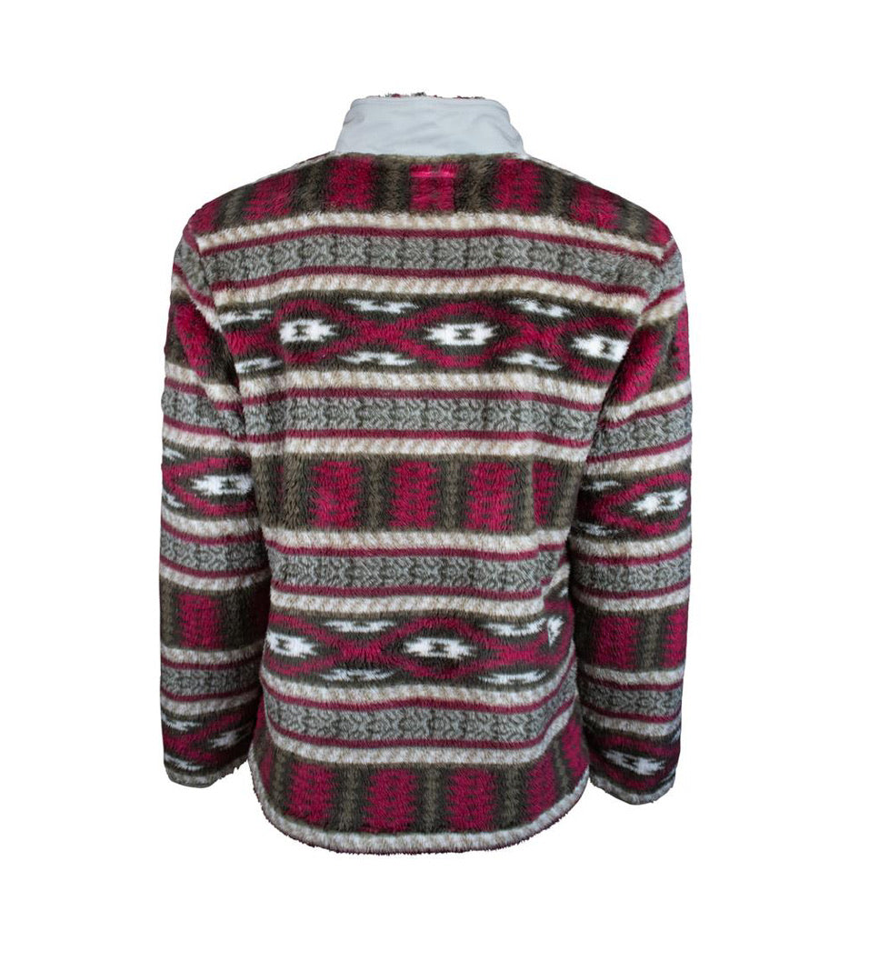 Outerwear Kid’s Hooey Burgundy Aztec Pull Over HJ077BUTN-Y