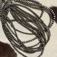Bead necklace light weight Silver and copper colored in various lengths