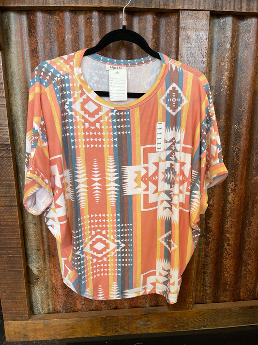 Women’s Aztec Print Shirt  3-973-2P