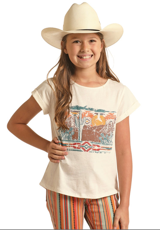 Shirts Girl’s Rock & Roll Graphic Muscle Tee RRGT21R10W