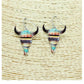 Earrings SE0337-SBCR Cow Skull S