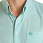 Shirt Men’s Panhandle Turquoise Linen Look PSMSODR0MF