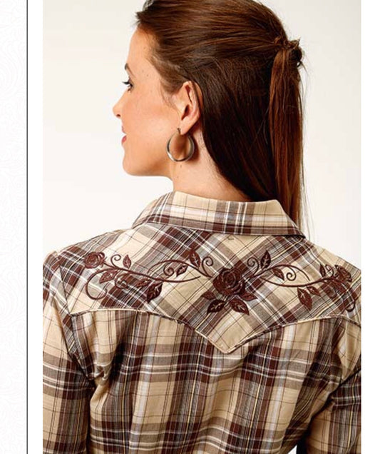 Shirts Women’s Roper brown plaid 150016566