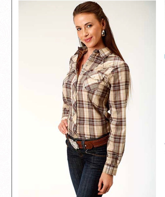 Shirts Women’s Roper brown plaid 150016566