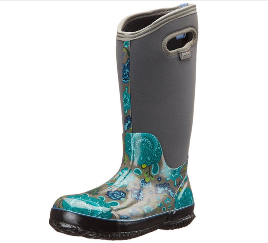 Boots Women’s Bogs turquoise paisley