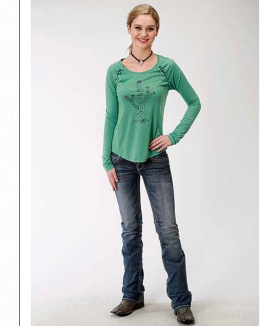 Shirts Women’s Roper Cactus scene 03-038-0513-6092