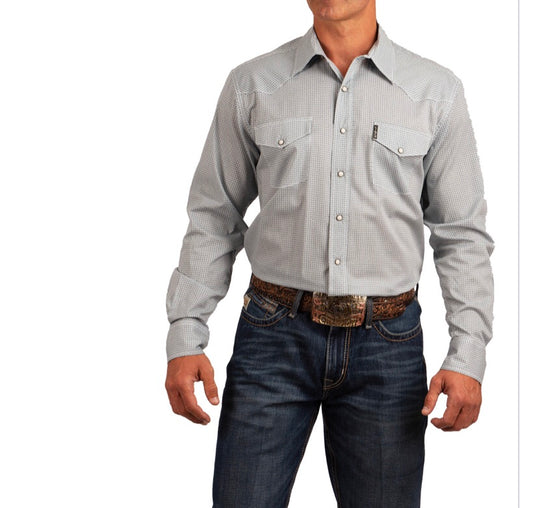 Shirts Men’s Cinch teal green pattern MTW1322020