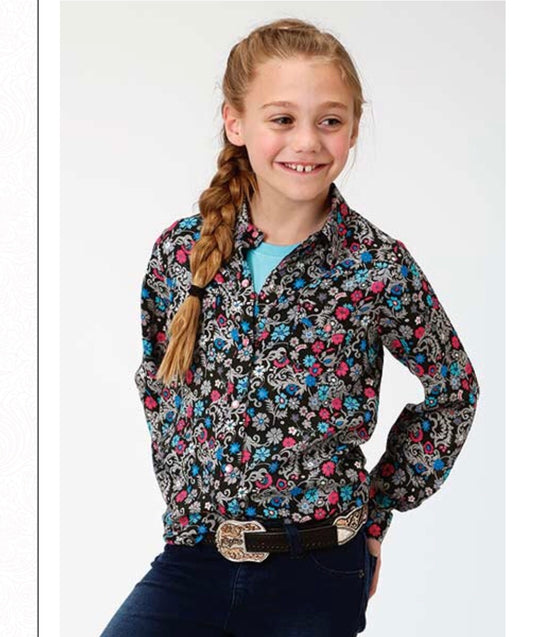 Shirts Kid’s Roper Floral Print Snap Up 03-080-0590-0102