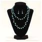Jewelry necklace shimmer turquoise beads 30929